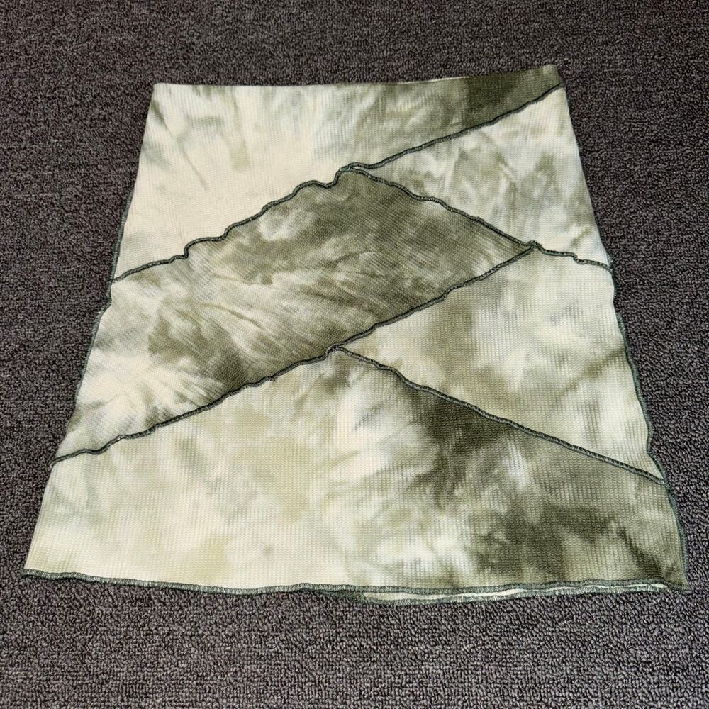 Princess Polly Sage Green Tie Dye Celebration Mini Skirt Women's Size 2 (XS)